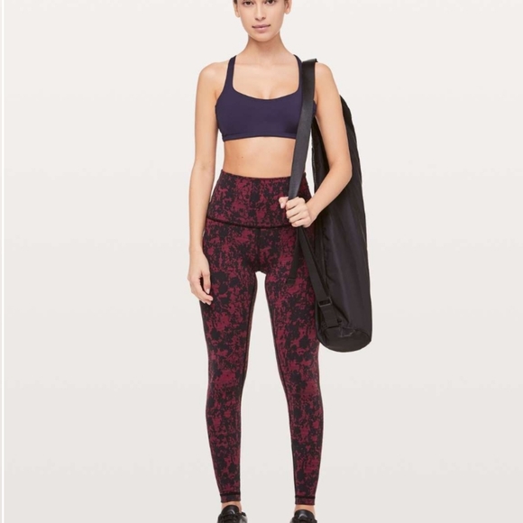 Lululemon Wunder Under Super Hi-Rise Leggings 28" Scarlett Blossom Jacquard